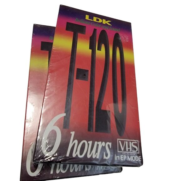 LDK T-120 VHS 6 Hours NIP Lot of 2 - Picture 1 of 5